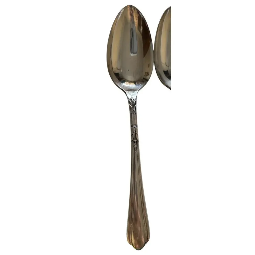 Set Of 6 Oneida Community Tudor Plate Silverplate Bellflower Teaspoons Post War
